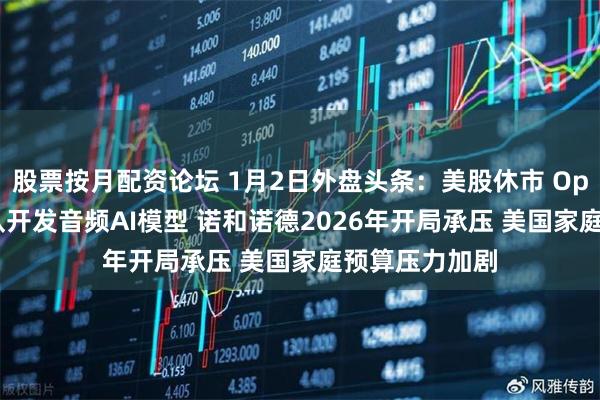 股票按月配资论坛 1月2日外盘头条：美股休市 OpenAI整合团队开发音频AI模型 诺和诺德2026年开局承压 美国家庭预算压力加剧